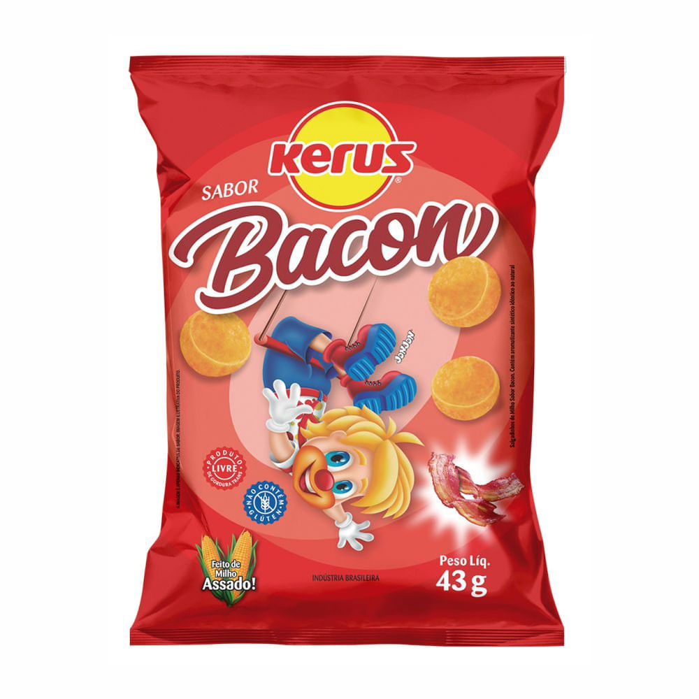 Salgadinho de Milho Bacon Kerus 43g Crocante