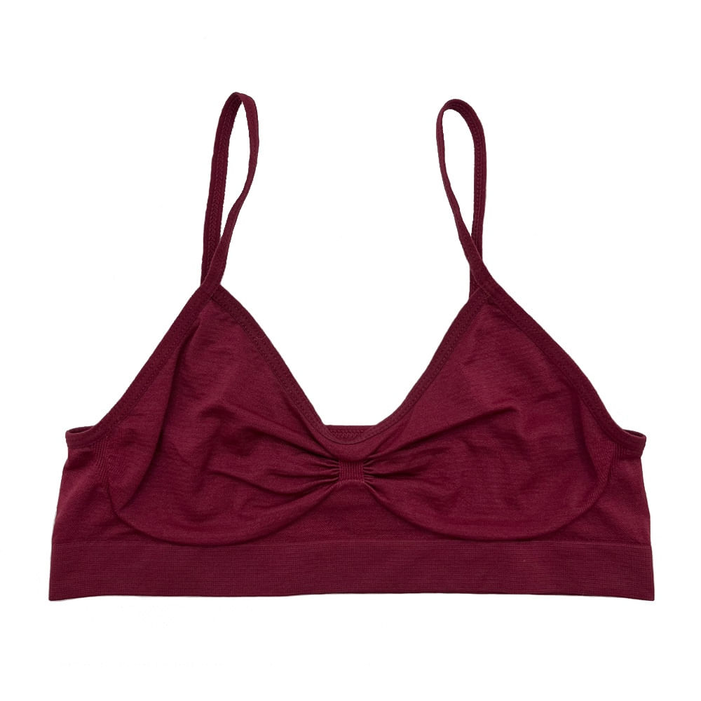 Sutiã Top Liso Basic+ TAF21 Poliamida e Elastano Feminino