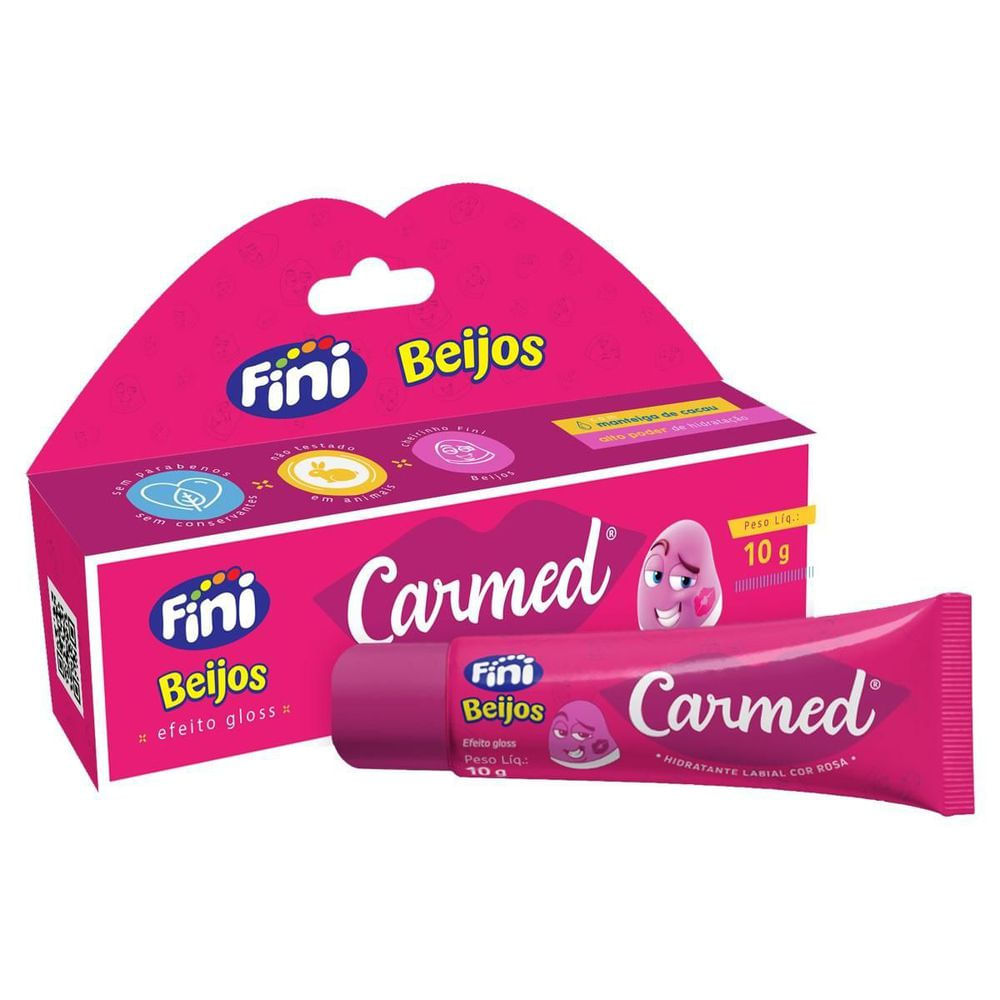 Hidratante Labial Carmed Fini Beijos Rosa 10g