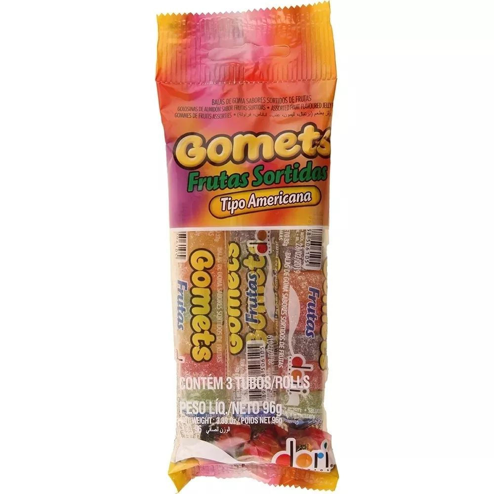 Bala de Goma Frutas Sortidas Dori 96g 3 Unidades Sem Glúten