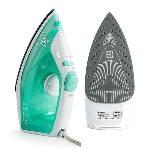 Ferro a Vapor Electrolux Easyline SIE70 Base Cerâmica 1500W Azul e Branco