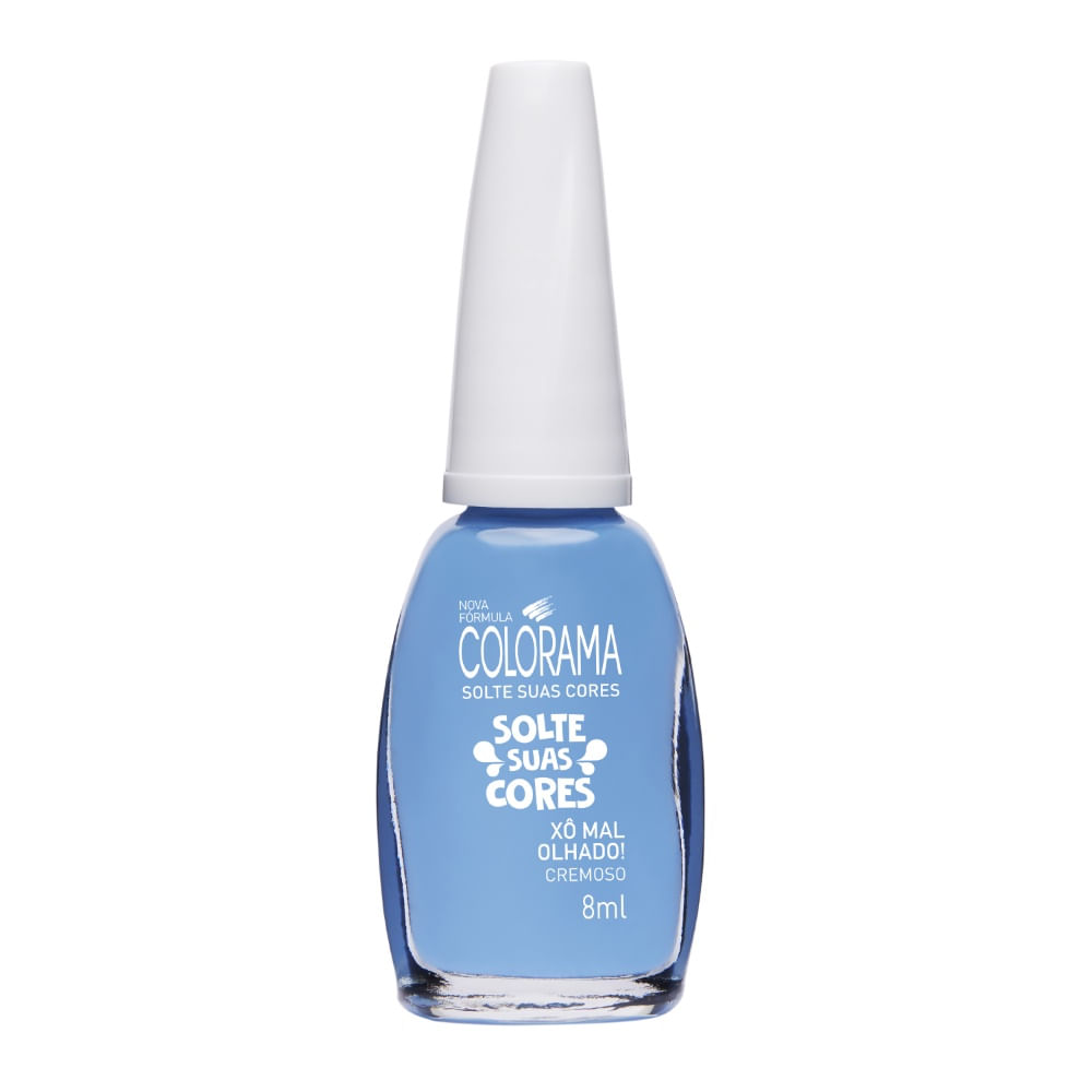 Esmalte Cremoso Hipoalergênico Colorama Solte Suas Cores Xô Mal Olhado Azul 8ml