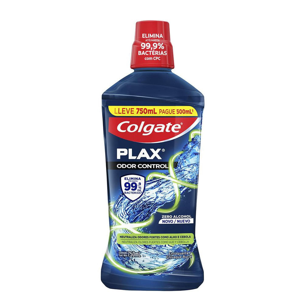 Enxaguante Bucal Odor Control Colgate Plax Zero Álcool 750ml