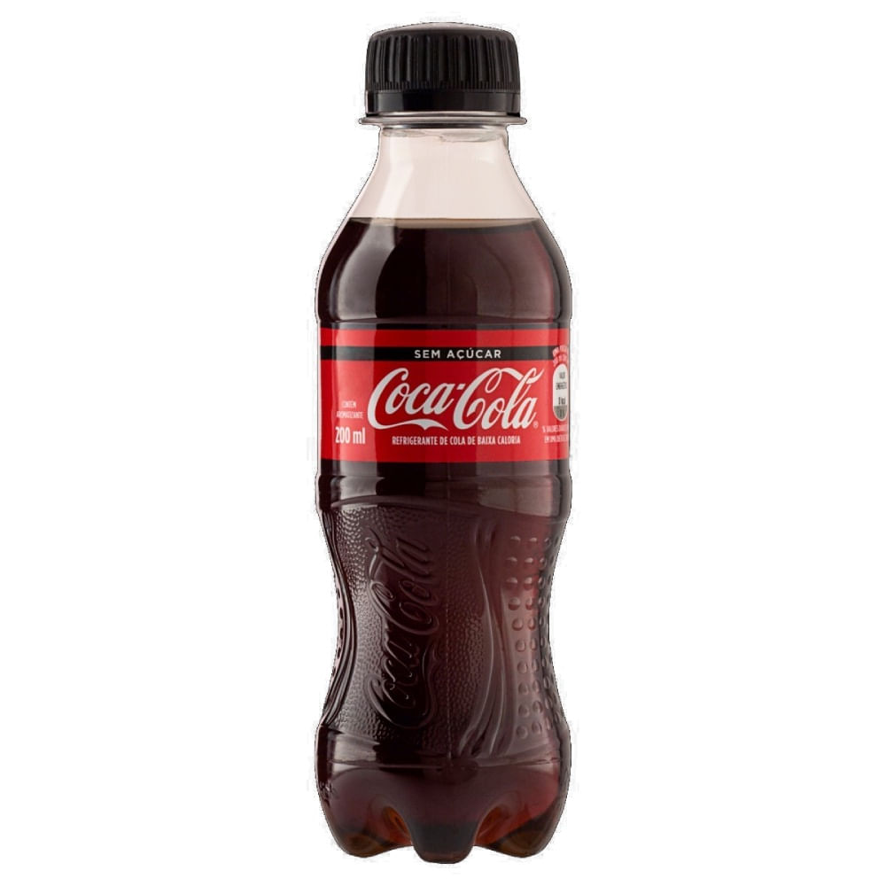 Refrigerante Zero Açúcar Coca-Cola 200ml PET Vegano
