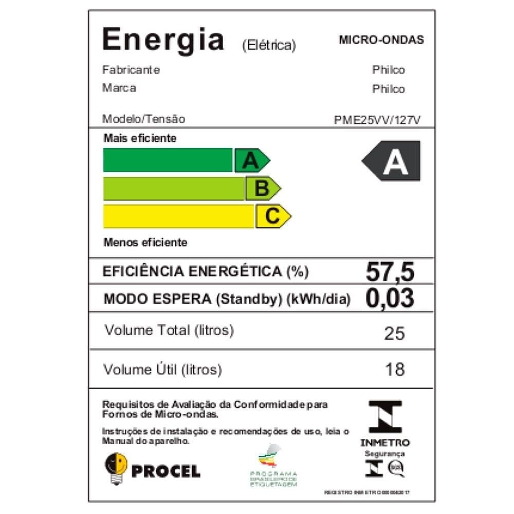 Micro-ondas Philco Pm25vv 25 Litros Vermelho