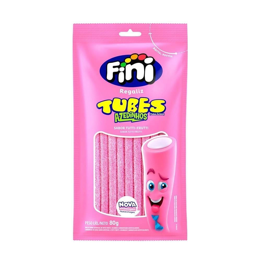Bala de Gelatina Tubes Tutti Frutti Fini 80g Cítrico