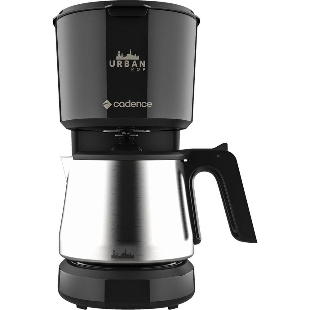 Cafeteira Elétrica Cadence Urban Pop CAF810 30 Xícaras 750W Jarra Inox Preta