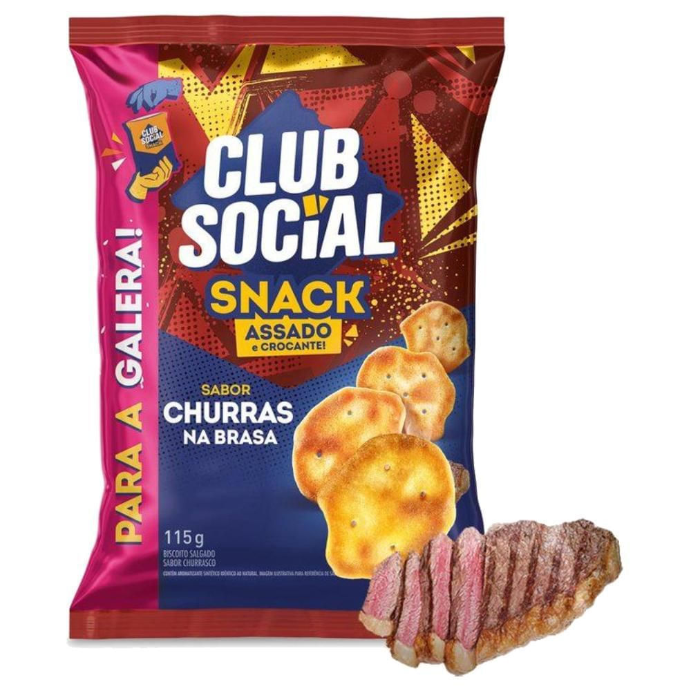Salgadinho Snack Churras na Brasa Club Social 115g Assado