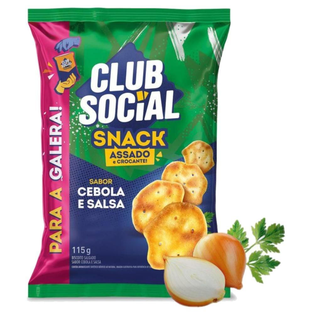Salgadinho Snack Cebola e Salsa Club Social 115g Assado