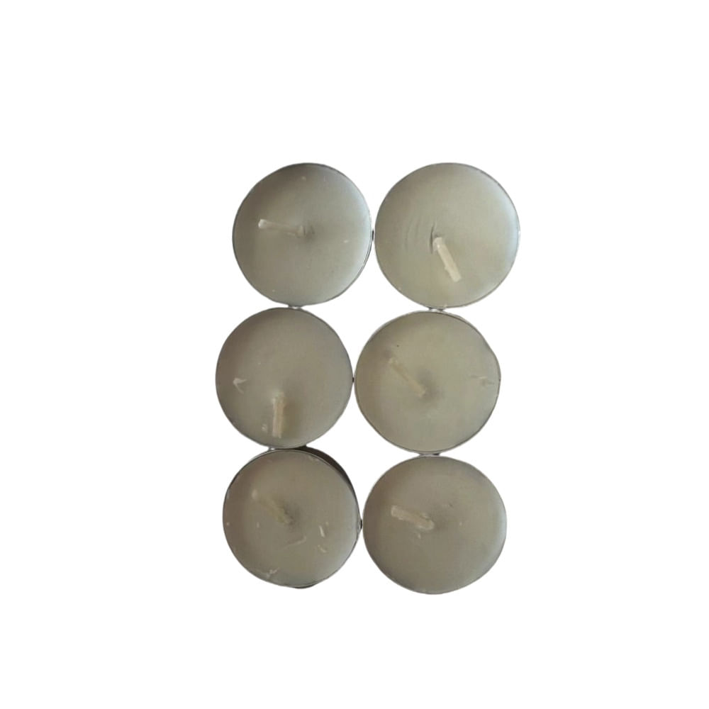 Conjunto de 6 Velas de Natal Brancas sem Perfume Festive S403159