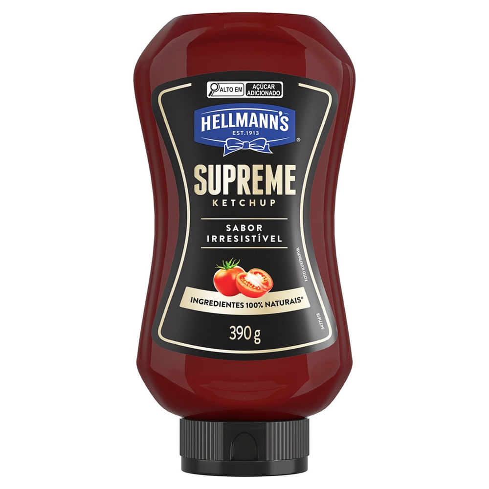 Ketchup Supreme Hellmann's 390g 100% Natural Sem Glúten