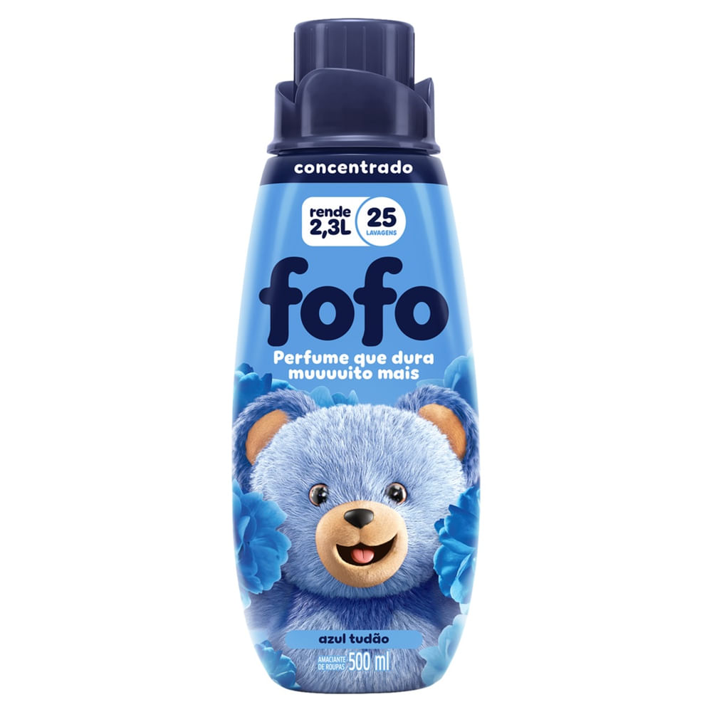 Amaciante Concentrado Fofo Azul Tudão Líquido 500ml