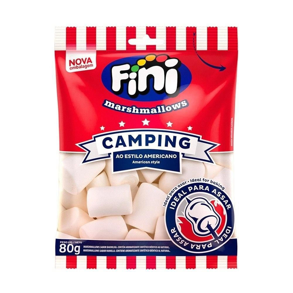 Marshmallow Baunilha Camping Fini 80g Sem Glúten