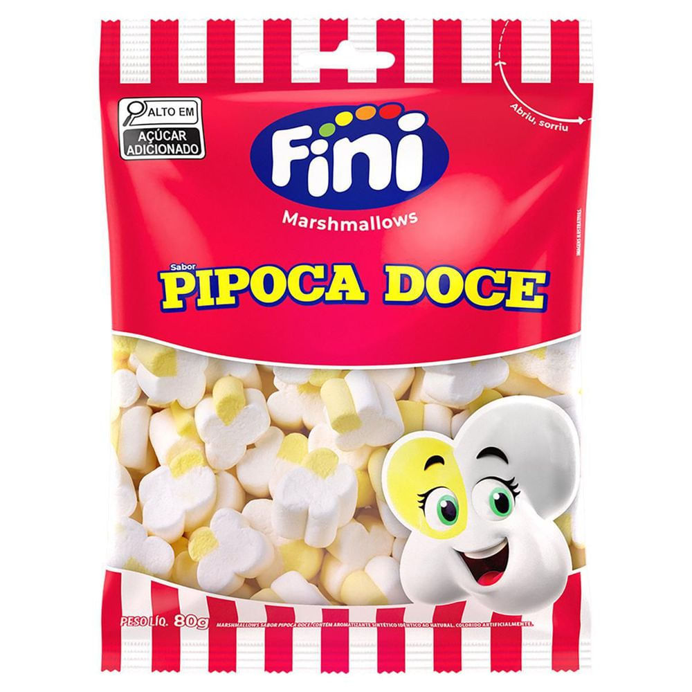 Marshmallow Pipoca Doce Fini 80g Sem Glúten