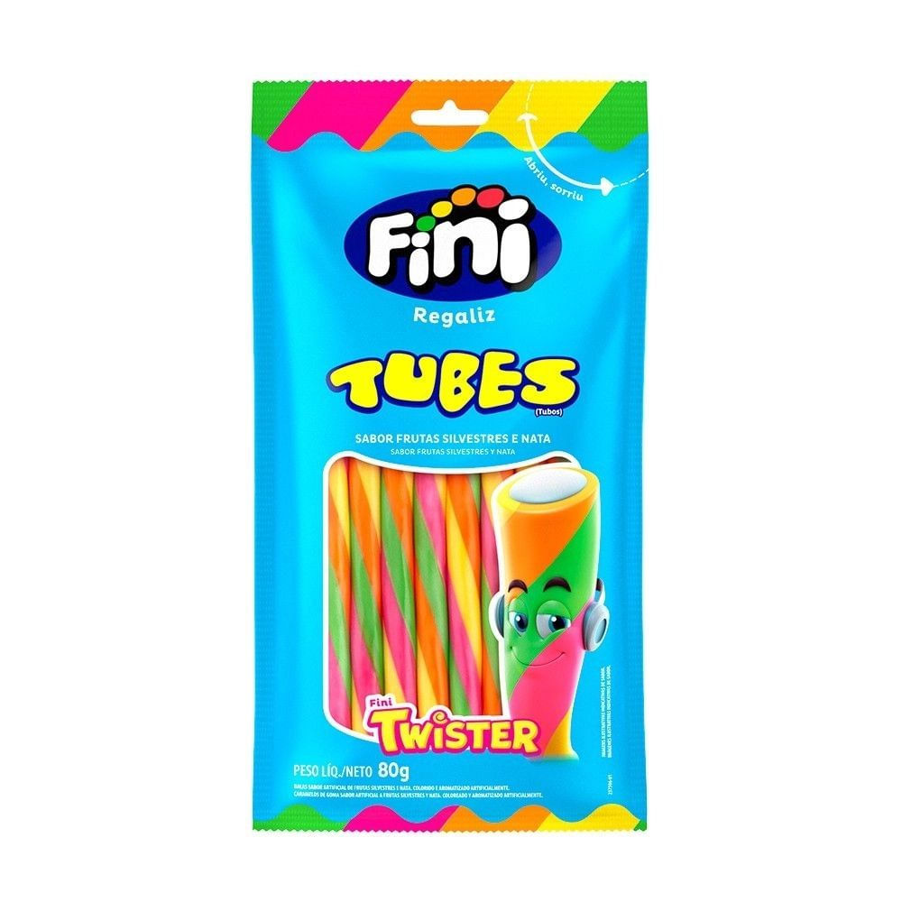 Bala de Gelatina Frutas Silvestres e Nata Fini 80g Regaliz