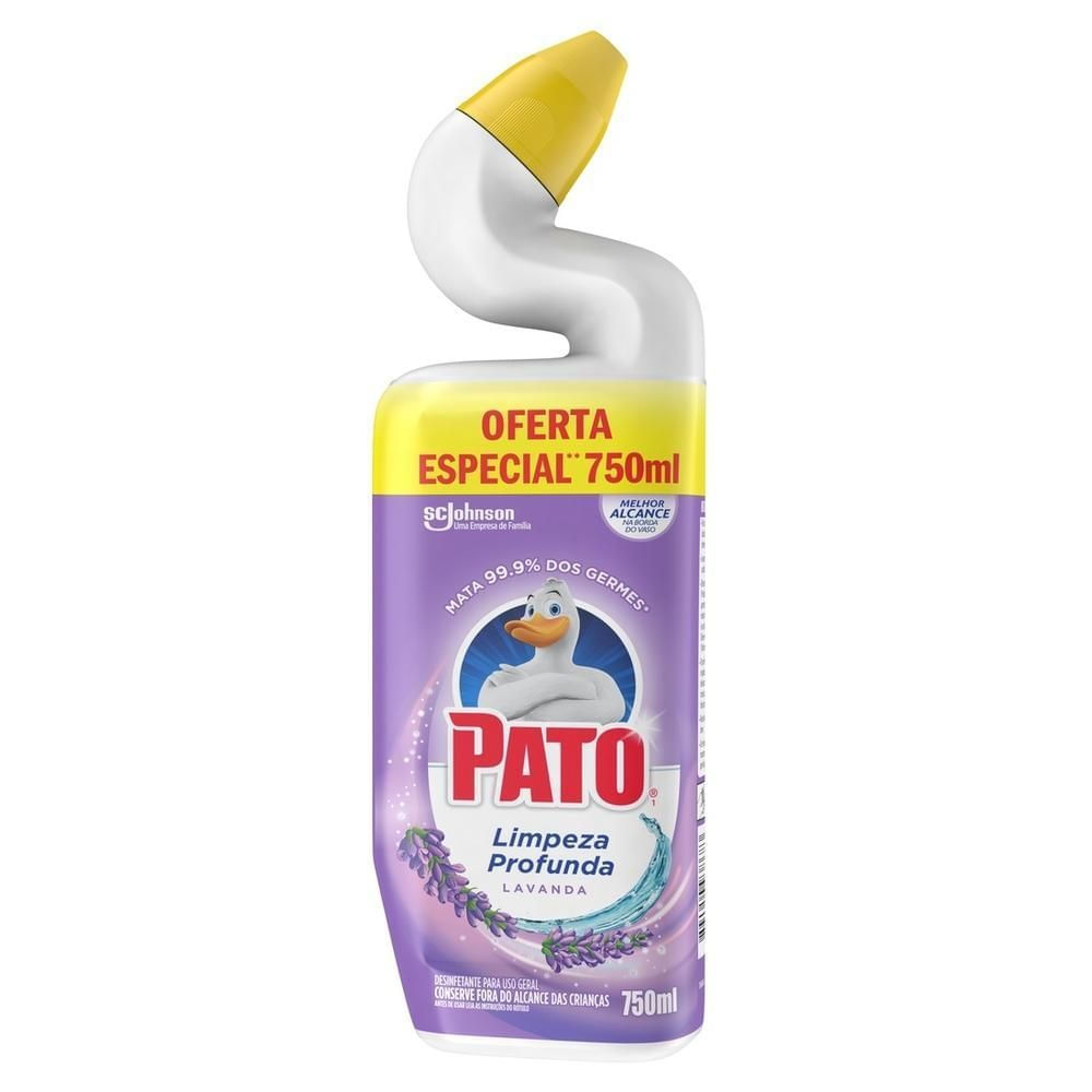 Limpador Sanitário Desinfetante Pato Limpeza Profunda Gel Lavanda 750ml