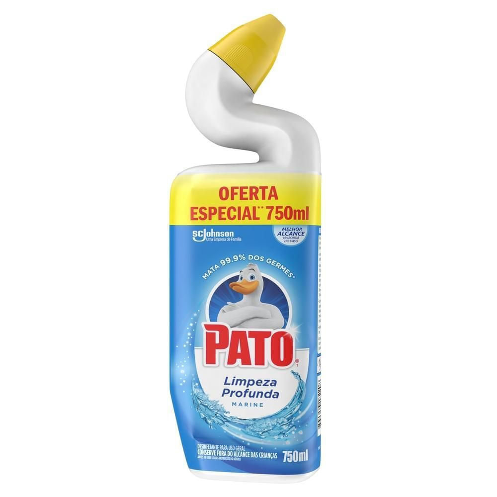 Limpador Sanitário Desinfetante Pato Limpeza Profunda Gel Marine 750ml