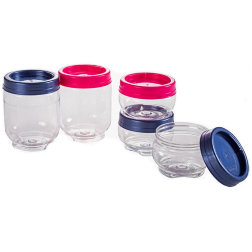 Pote Organizador PET Plasútil Gire e Trave Empilhável BPA Free