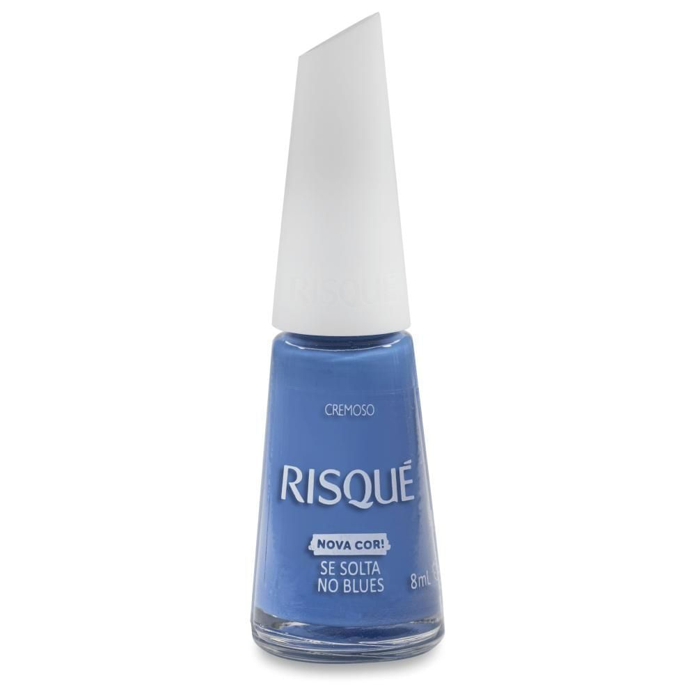 Esmalte Hipoalergênico Risqué Se Solta no Blues Cremoso Azul 8ml