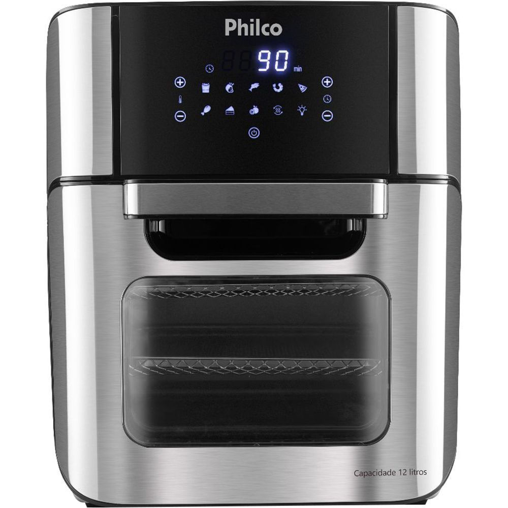 Fritadeira Elétrica Air Fry Oven Philco PFR2200P 12L 1800W Digital Inox