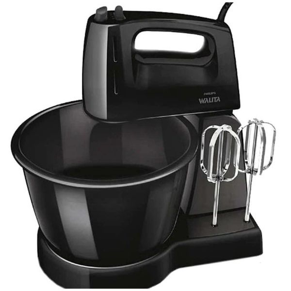 Batedeira Portátil Philips Walita RI7000/90 3 Velocidades 3,9L 250W Preta Plástico