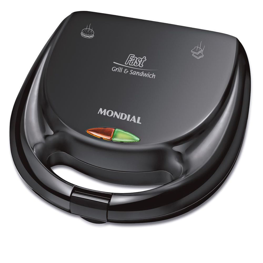 Sanduicheira Grill Antiaderente Mondial Fast Grill S-12 750W 127V
