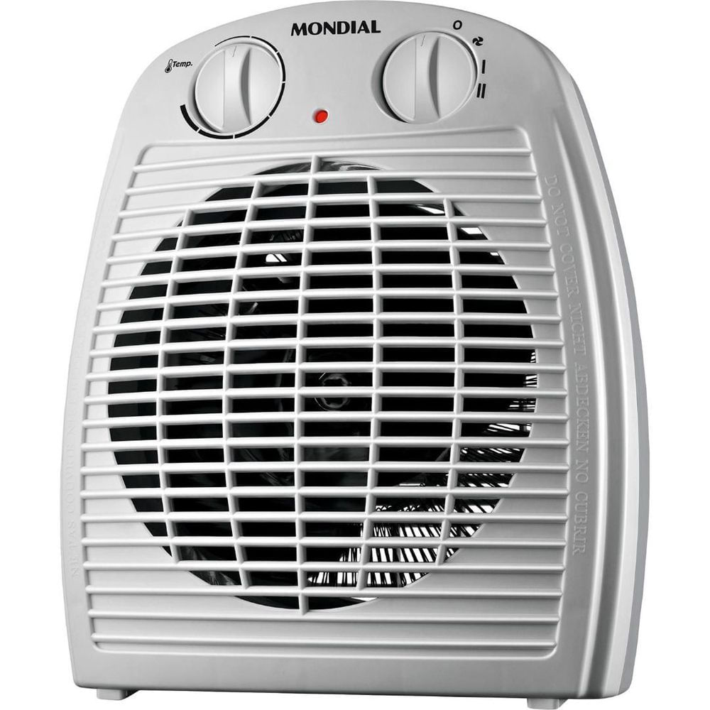 Aquecedor Portátil Mondial A-08 1500W Cinza e Branco