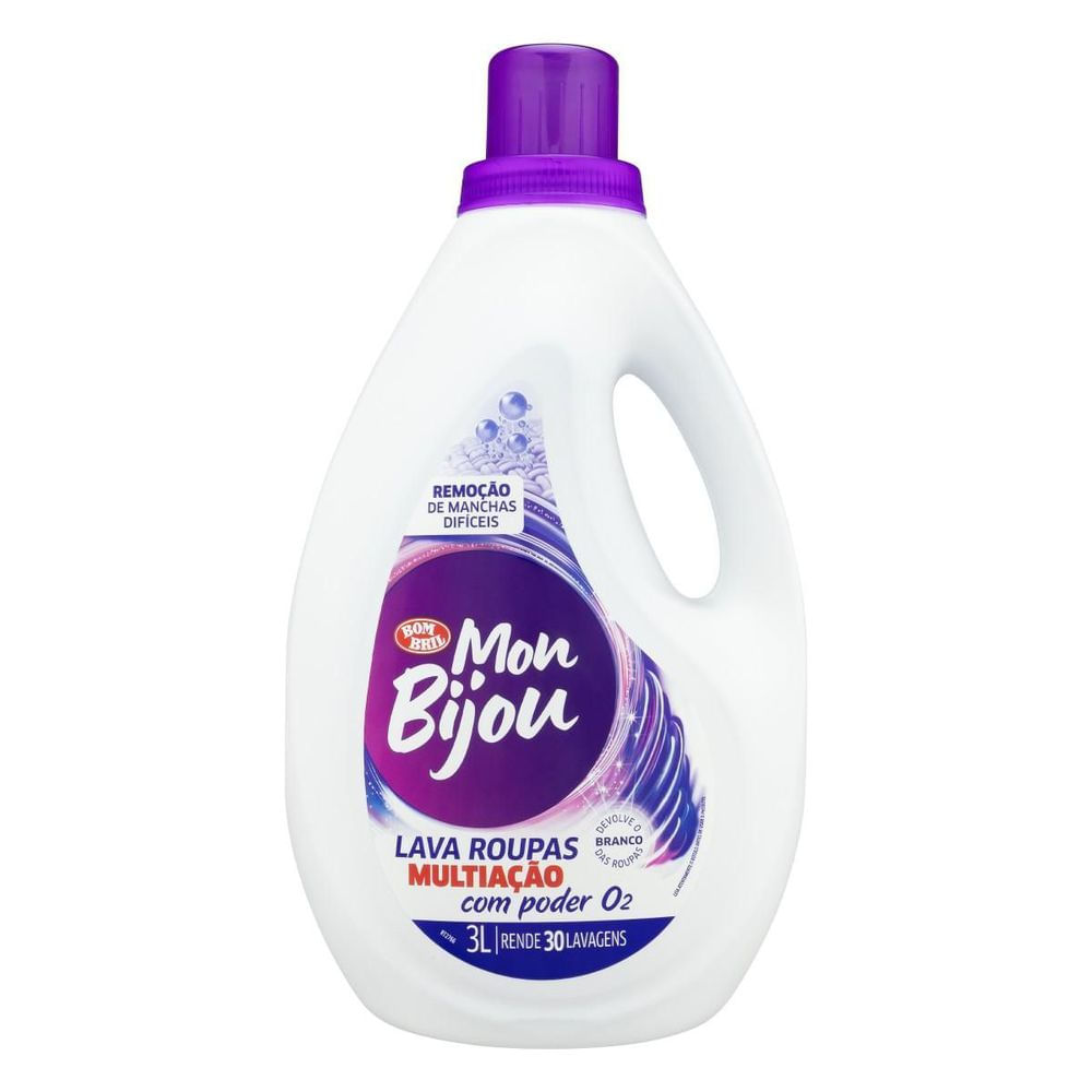 Lava-Roupas Multiação Mon Bijou Líquido Suave 3L