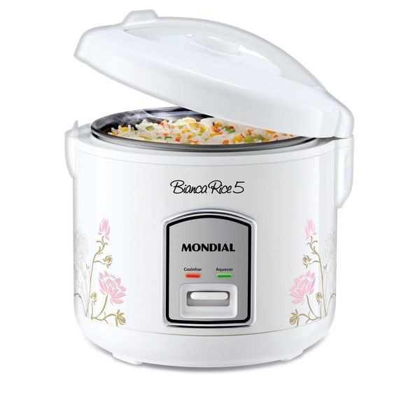 Panela de Arroz Elétrica Mondial Bianca Rice 5 NPE-05-5X 1L Antiaderente