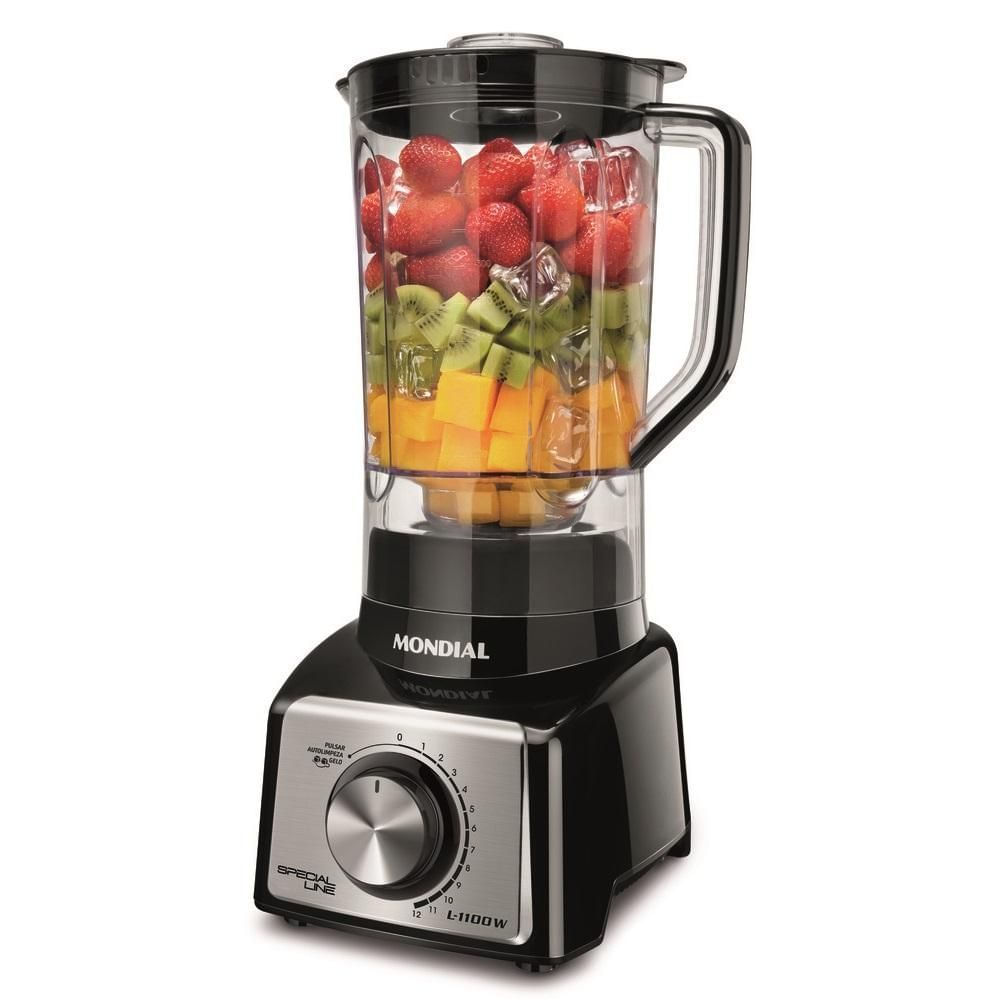 Liquidificador 12 Velocidades Mondial Special Line L-48-B-SL 3L 1100W Preto com Filtro