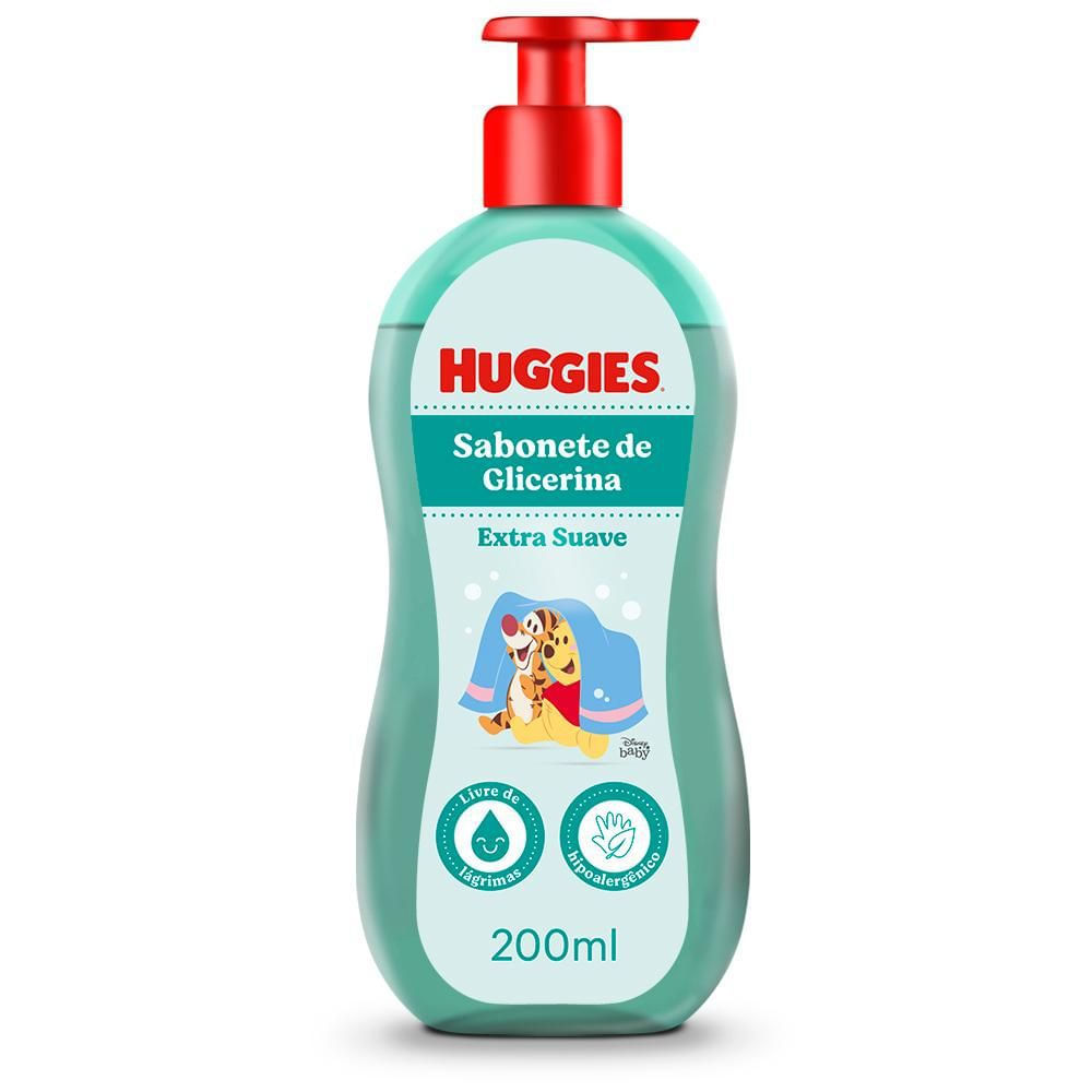 Sabonete Líquido Infantil Vegano Huggies Extra Suave 200ml