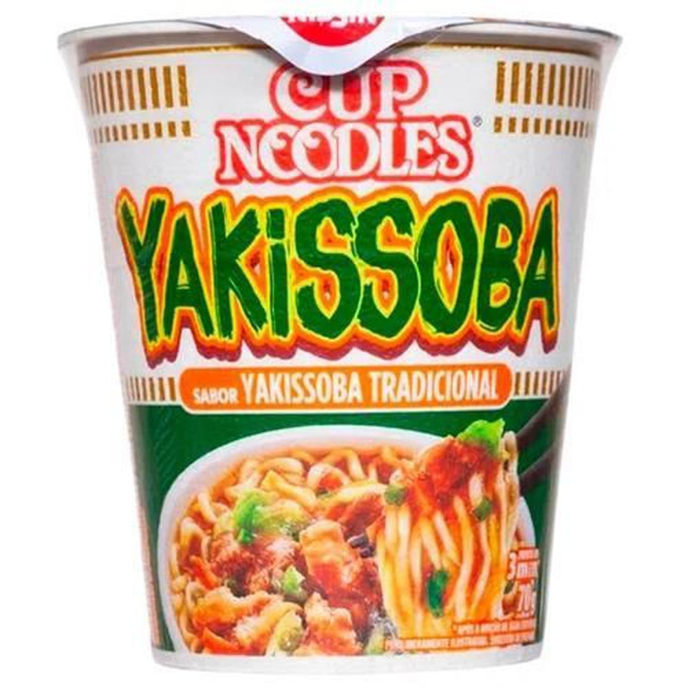 Macarrão Instantâneo Yakissoba Cup Noodles Nissin 68g Copo Prático