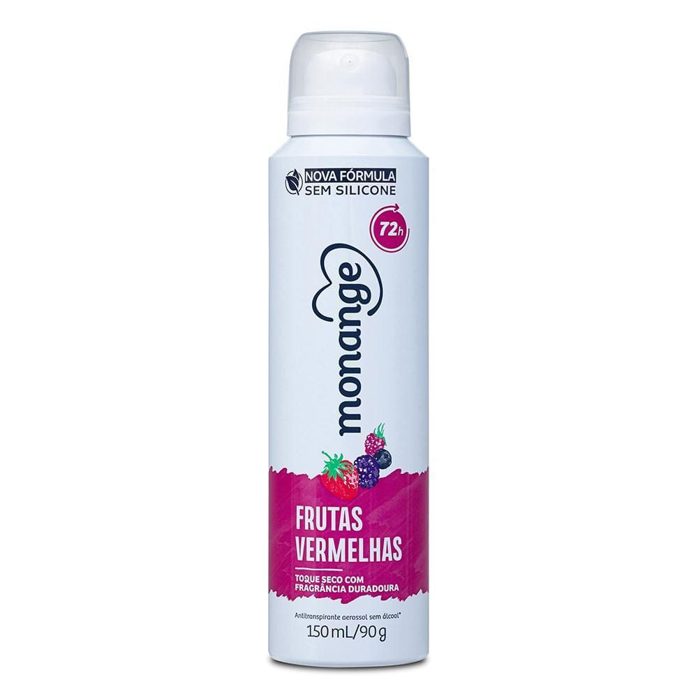 Desodorante Antitranspirante Aerossol Feminino Monange Frutas Vermelhas 150ml
