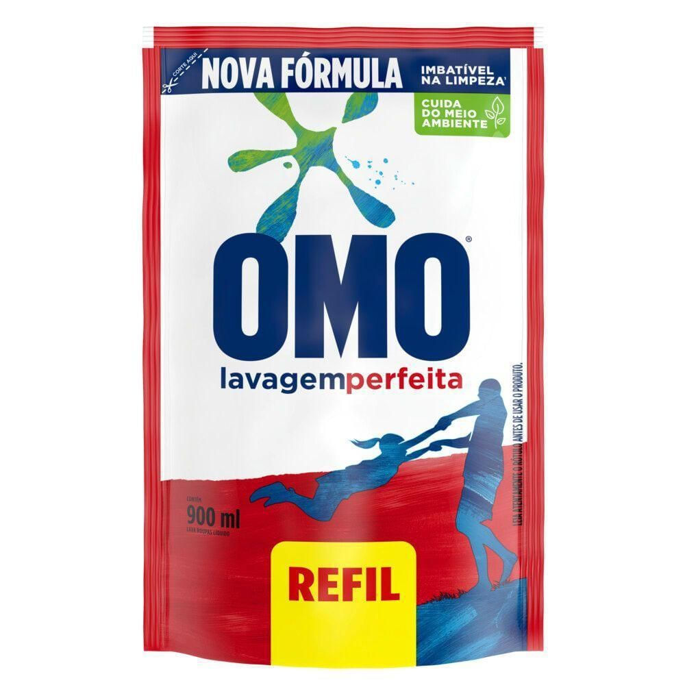 Sabão Líquido Concentrado OMO Lavagem Perfeita Refil 900ml