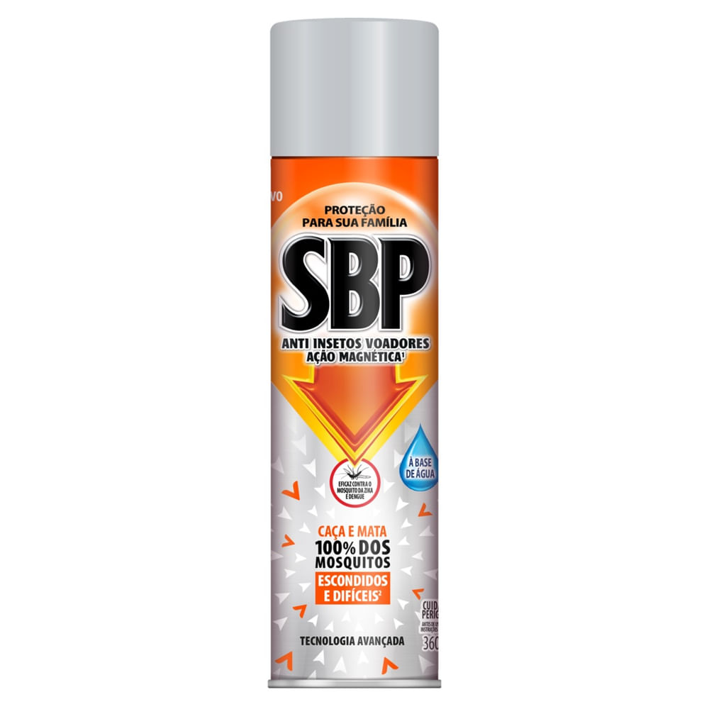 Inseticida Aerossol Base Água SBP Ação Magnética Spray 360ml