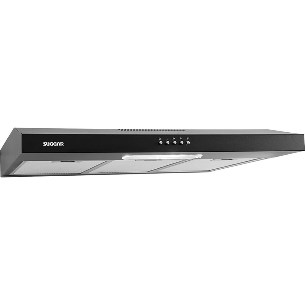 Depurador Slim Suggar DPS181PT / DPS182PT 80cm 3 Velocidades Preto