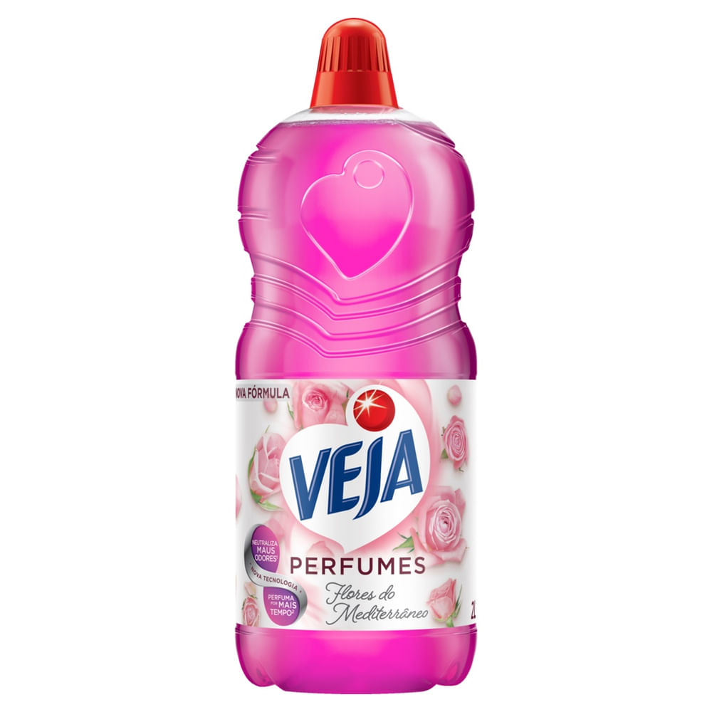 Limpador Perfumado Multiuso Veja Perfumes Líquido Flores do Mediterrâneo 2L