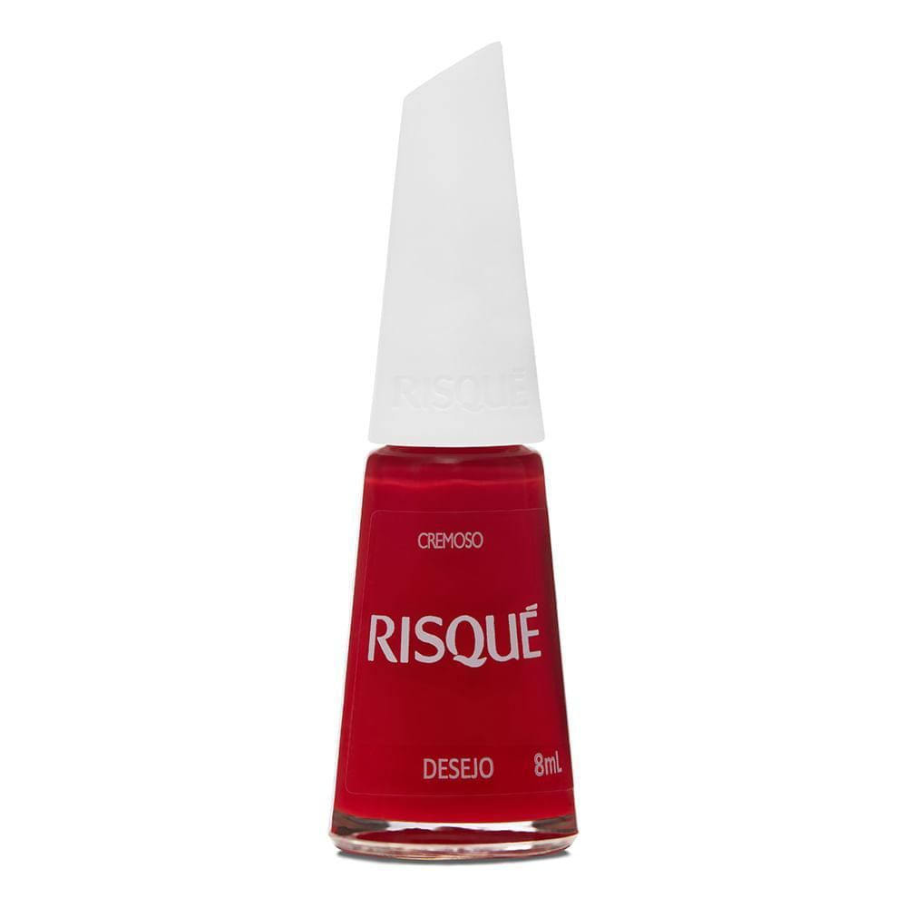 Esmalte Hipoalergênico Risqué Vermelho Cremoso Desejo 8ml