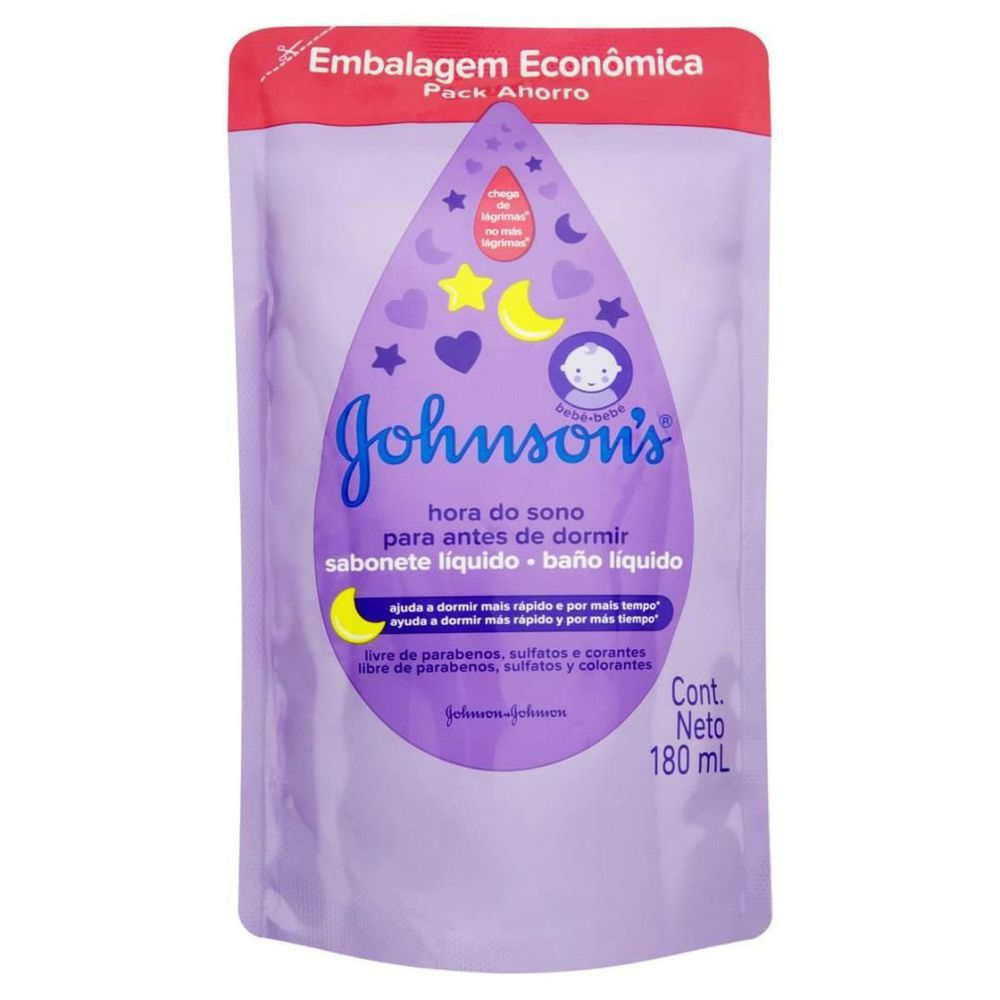 Sabonete Líquido Infantil Johnson's Baby Hora do Sono Refil 180ml