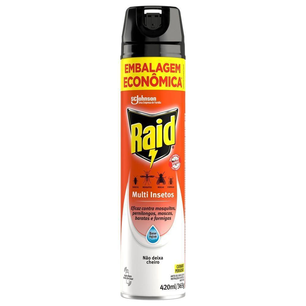 Inseticida Multi-Insetos Raid Base Água Spray 420ml