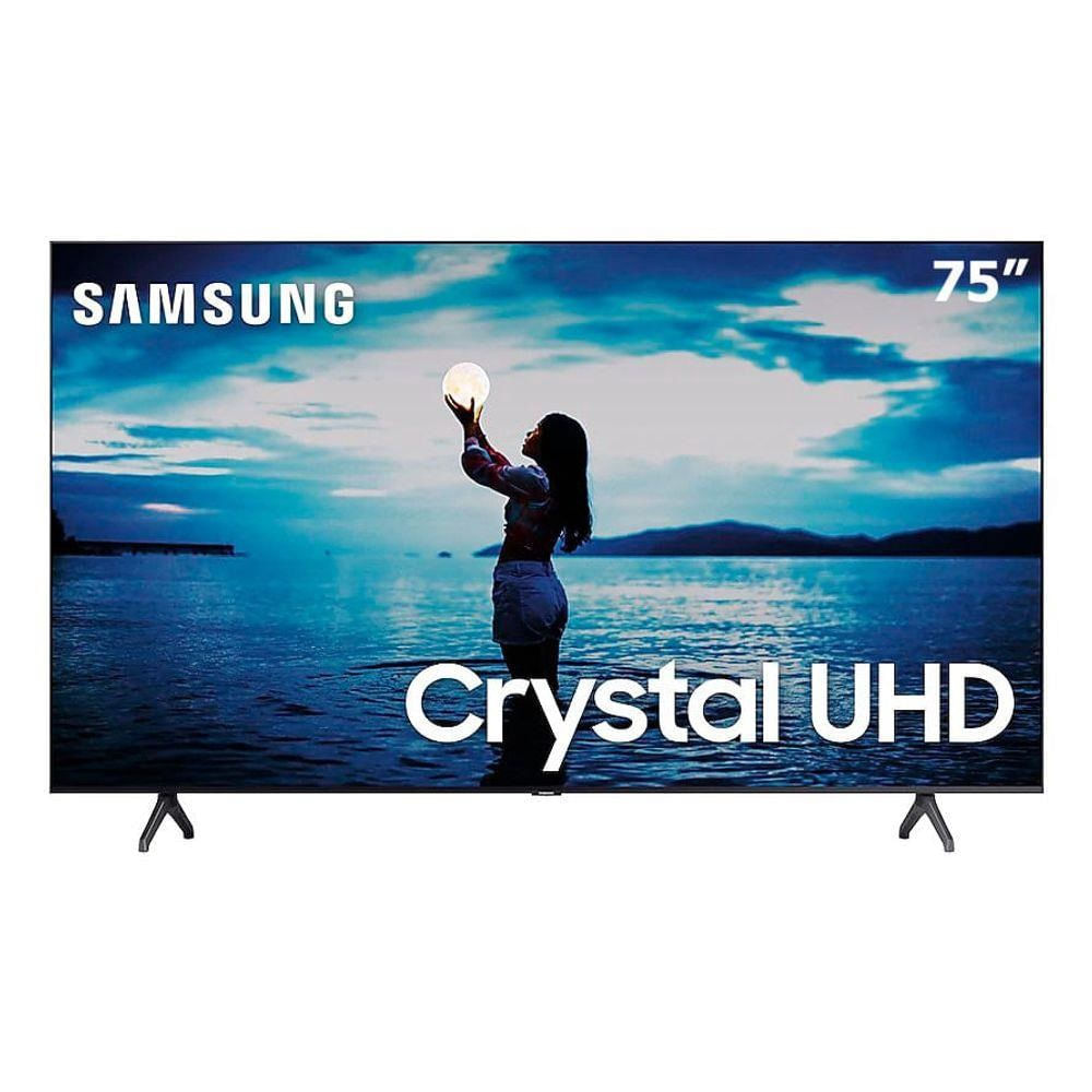Smart TV 4K Samsung Crystal UHD 75" 75TU7020 Wi-Fi Bluetooth Preto