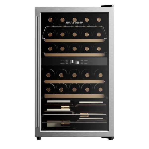 Adega Climatizada Brastemp Dual Zone BZB33BE 33 Garrafas 127V Inox Adega Climatizada Brastemp Dual Zone 33 Garrafas BZB33BEBNA 220V 220V