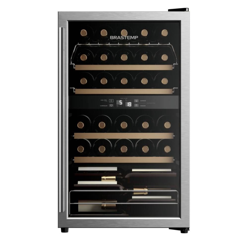 Adega Climatizada Brastemp Dual Zone BZB33BE 33 Garrafas 127V Inox