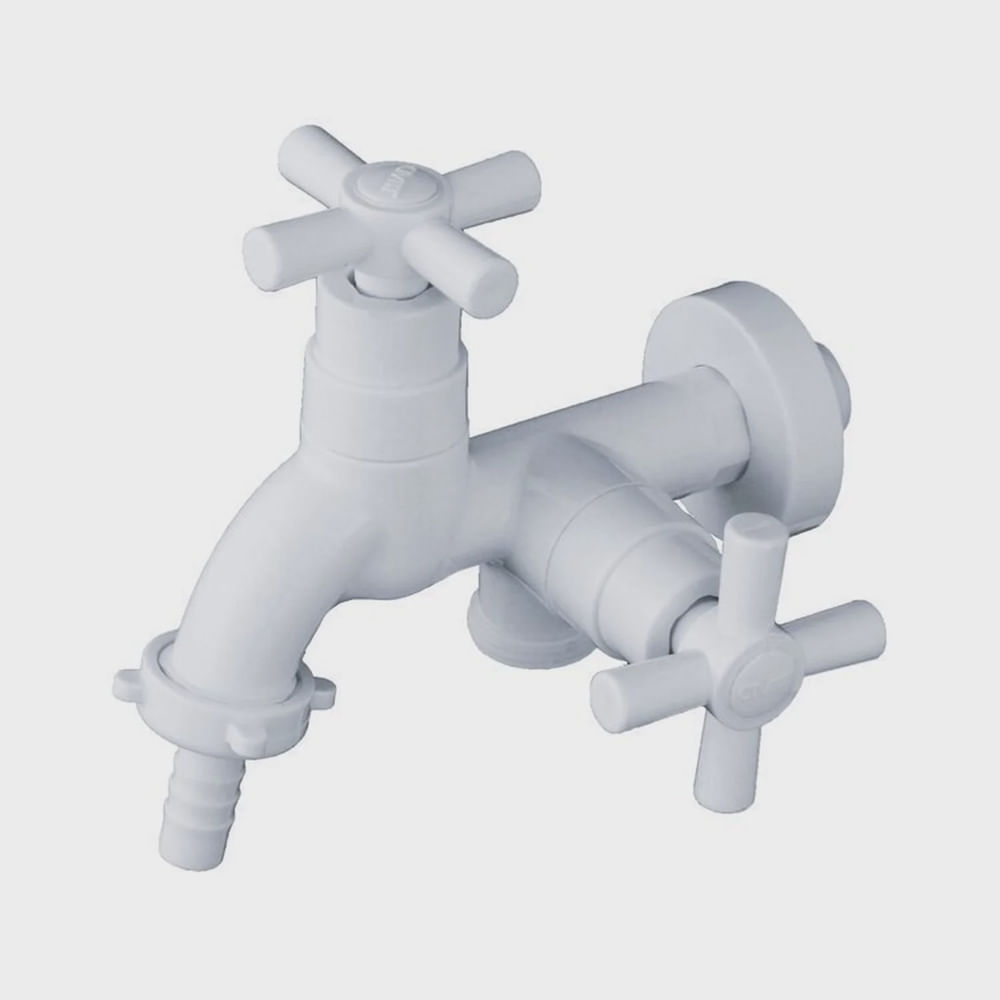 Kit 2 Torneiras de Maquina de Lavar Abs Civitt Branco